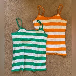Striped Camisoles - Bundle of 2 Camisoles 🧡💚🧡💚